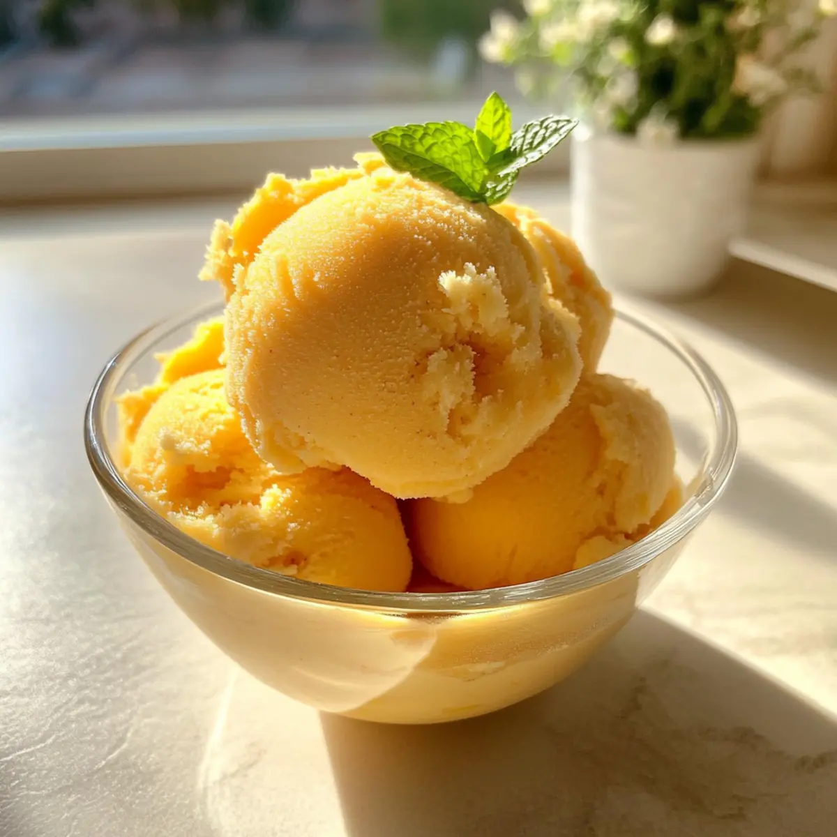 Delightfully Easy Three Ingredient Peach Sorbet Recipe