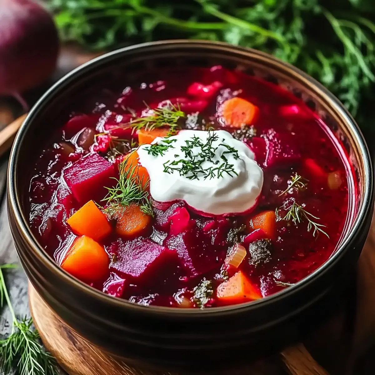 Soulful Traditional Borscht: A Cozy Bowl of Comfort