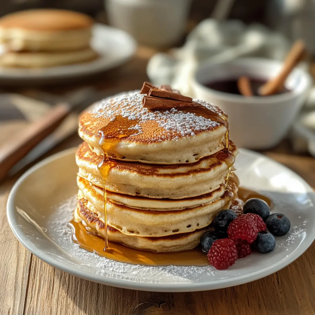 Fluffy Vanilla Cinnamon Buttermilk Pancakes to Savor