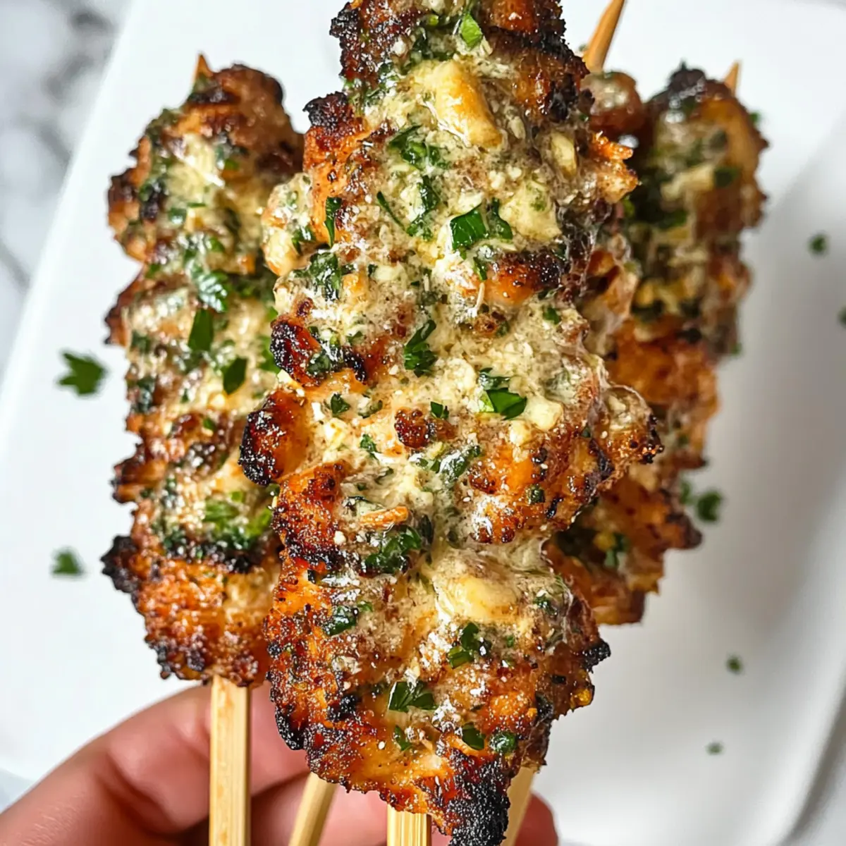 Irresistible Garlic Parmesan Chicken Skewers for Any Occasion