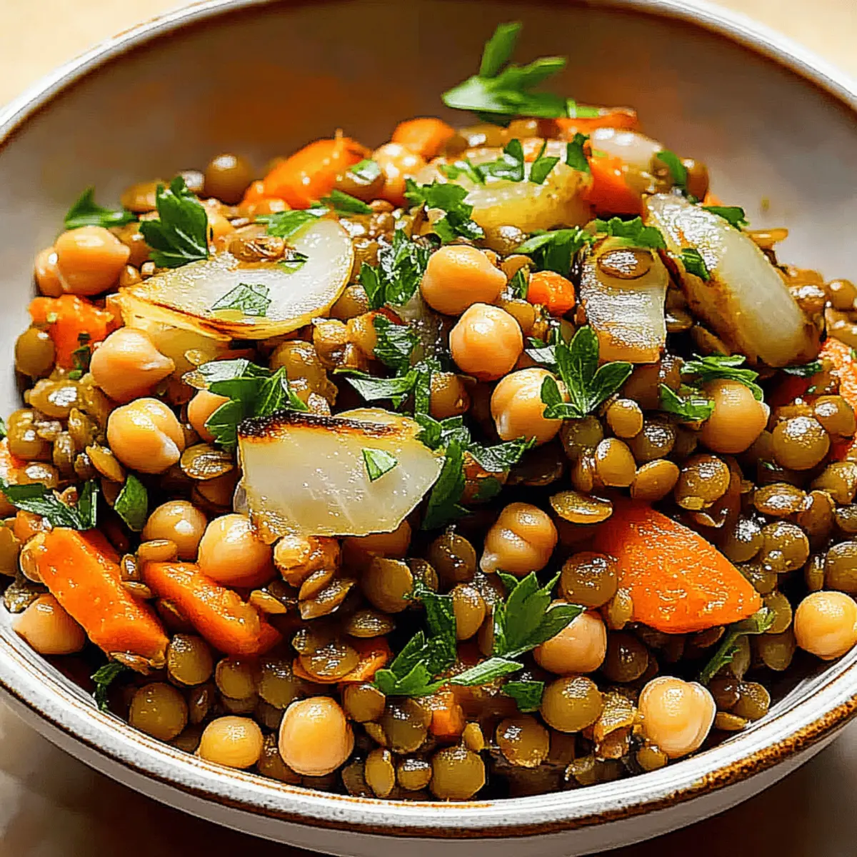 Chickpea and Lentil Salad with Carrots: A Warm Comfort Bowl