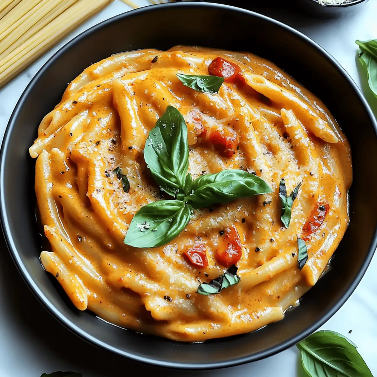High Protein Creamy Roasted Red Pepper Pasta for Cozy Nights