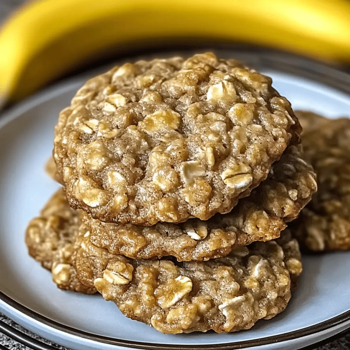Chewy Banana Oatmeal Cookies for a Quick Healthy Snack
