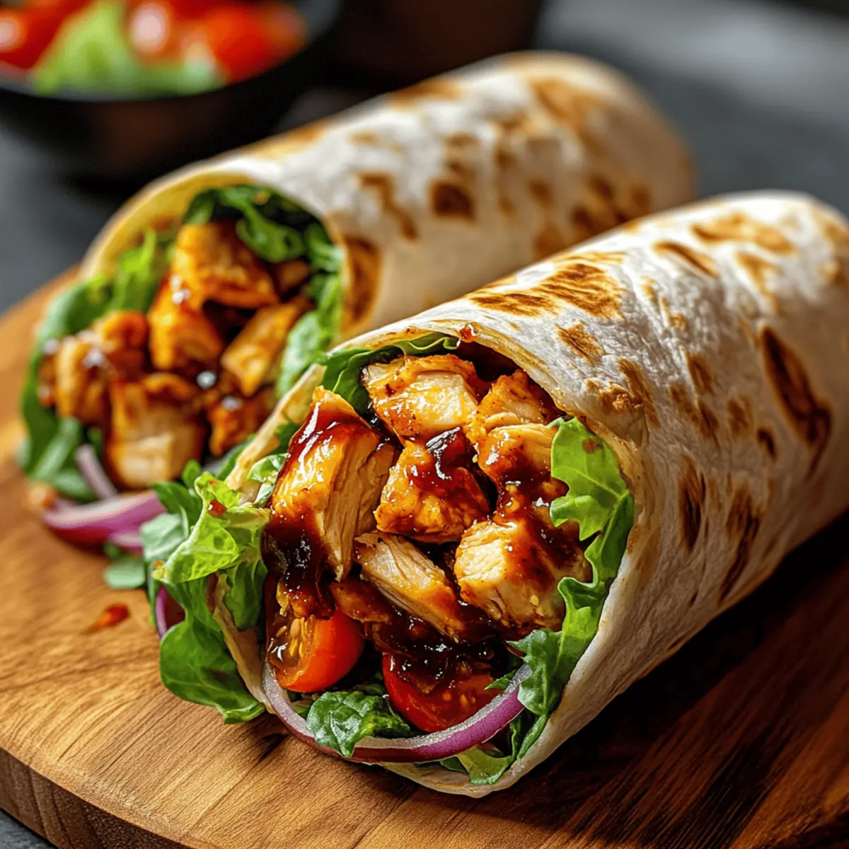 Honey BBQ Chicken Wraps: Sweet and Savory Portable Goodness