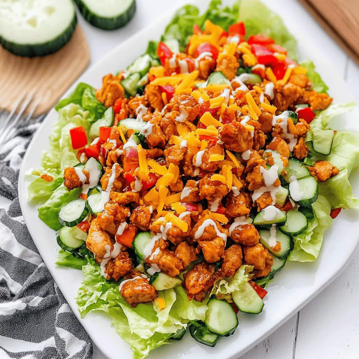 Sweet and Spicy Honey Hot Chicken Salad You’ll Crave