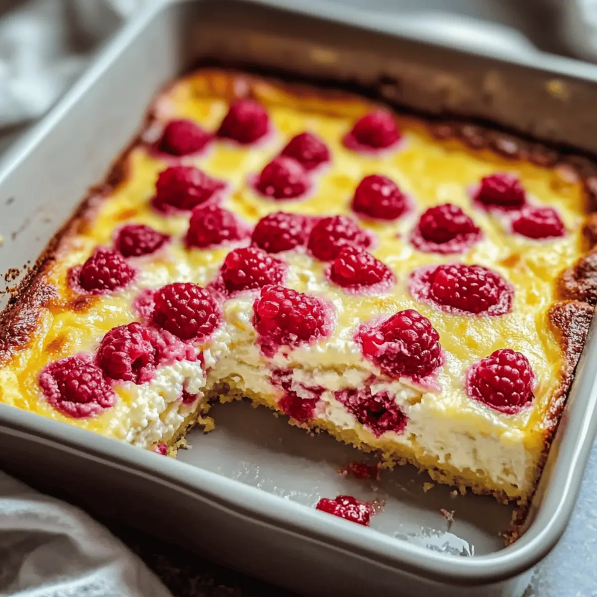 Lemon Raspberry Cottage Cheese Bake: A Creamy Delight