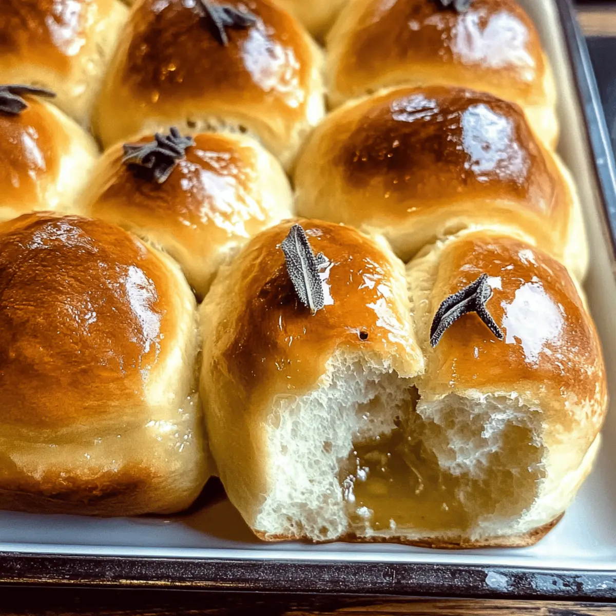 Savory-Sweet Salted Sage Honey Butter Brioche Rolls Recipe