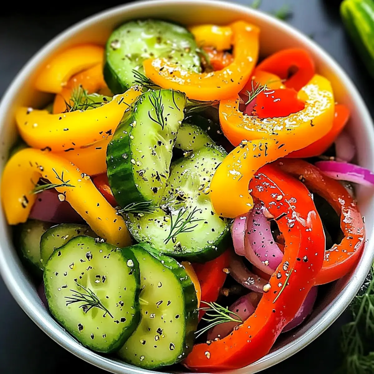Colorful Cucumber Sweet Pepper Salad: Refreshing and Easy!