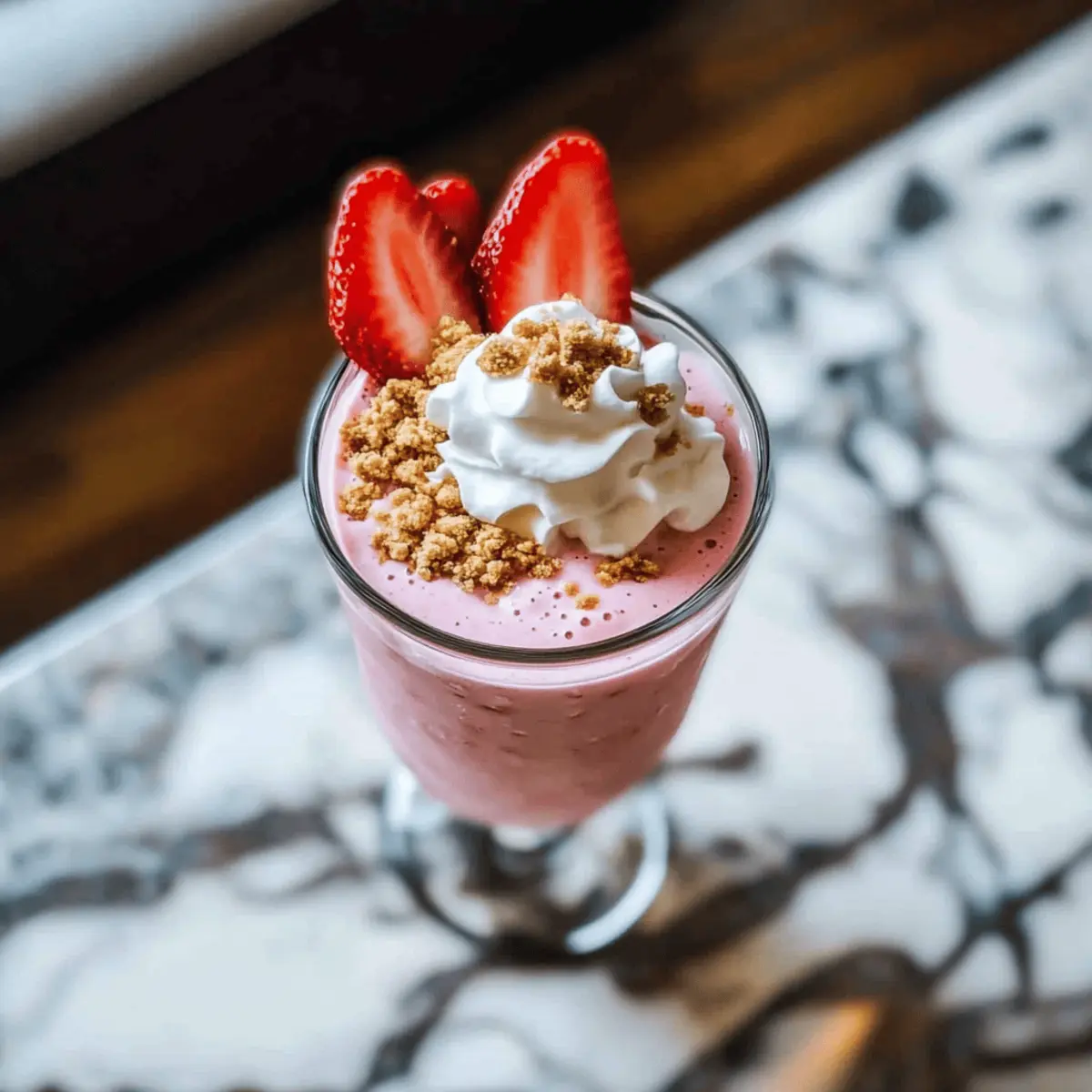 Strawberry Shortcake Protein Smoothie for a Guilt-Free Treat