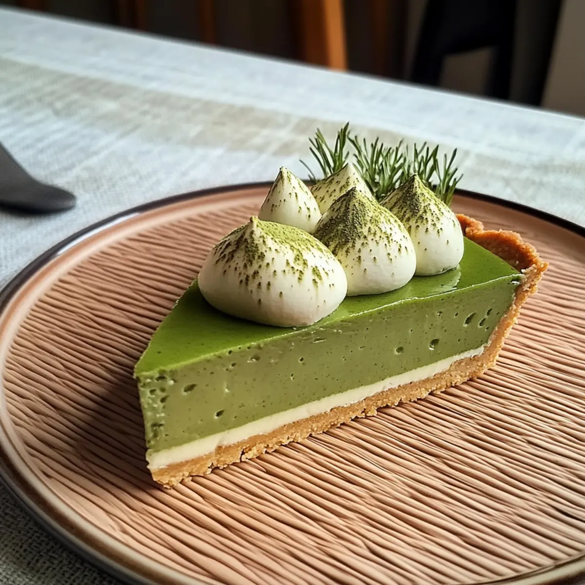 Creamy Matcha Cheesecake Tart That's a No-Bake Dream