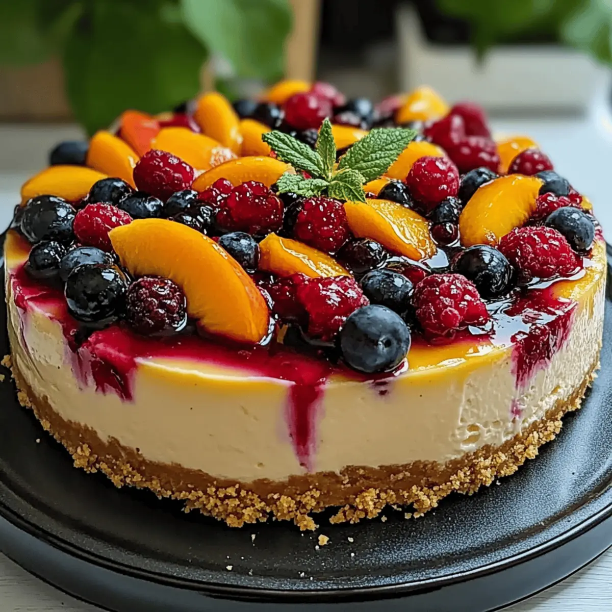 Berry and Peach Cheesecake: A Slice of Summer Bliss