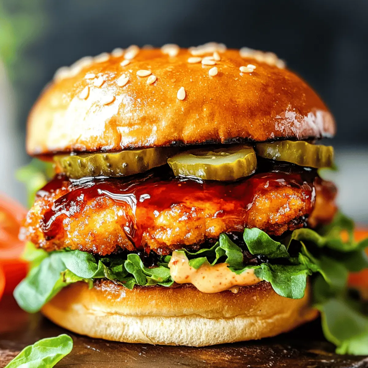 Irresistible Hot Honey Chicken Burger for Sweet Heat Lovers