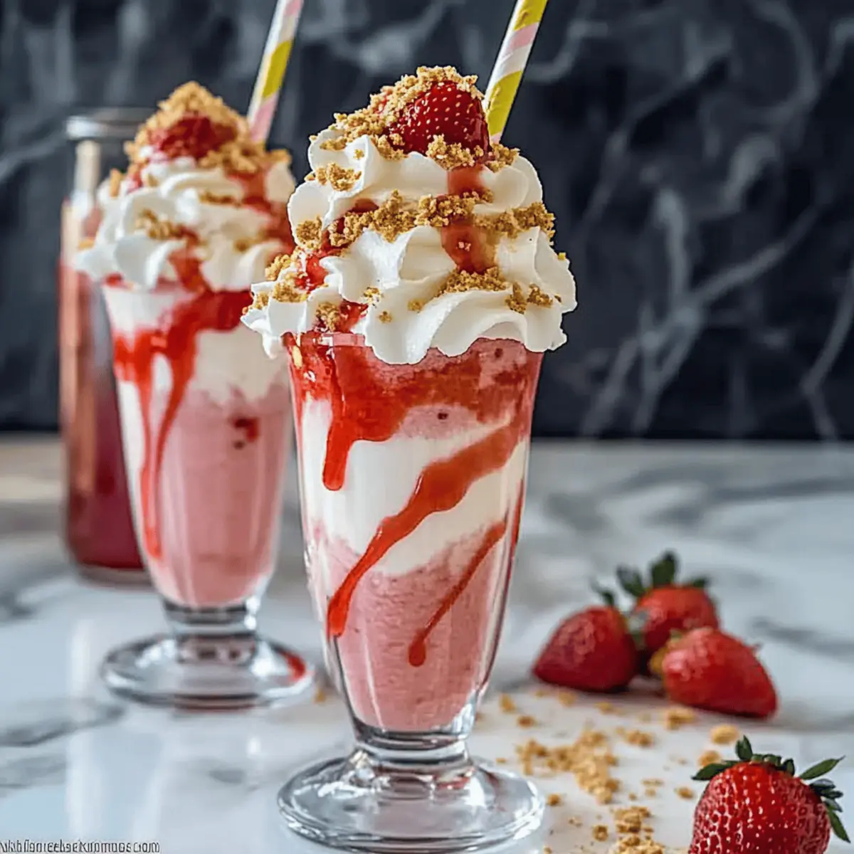 Creamy Strawberry Cheesecake Milkshake for Sweet Cravings