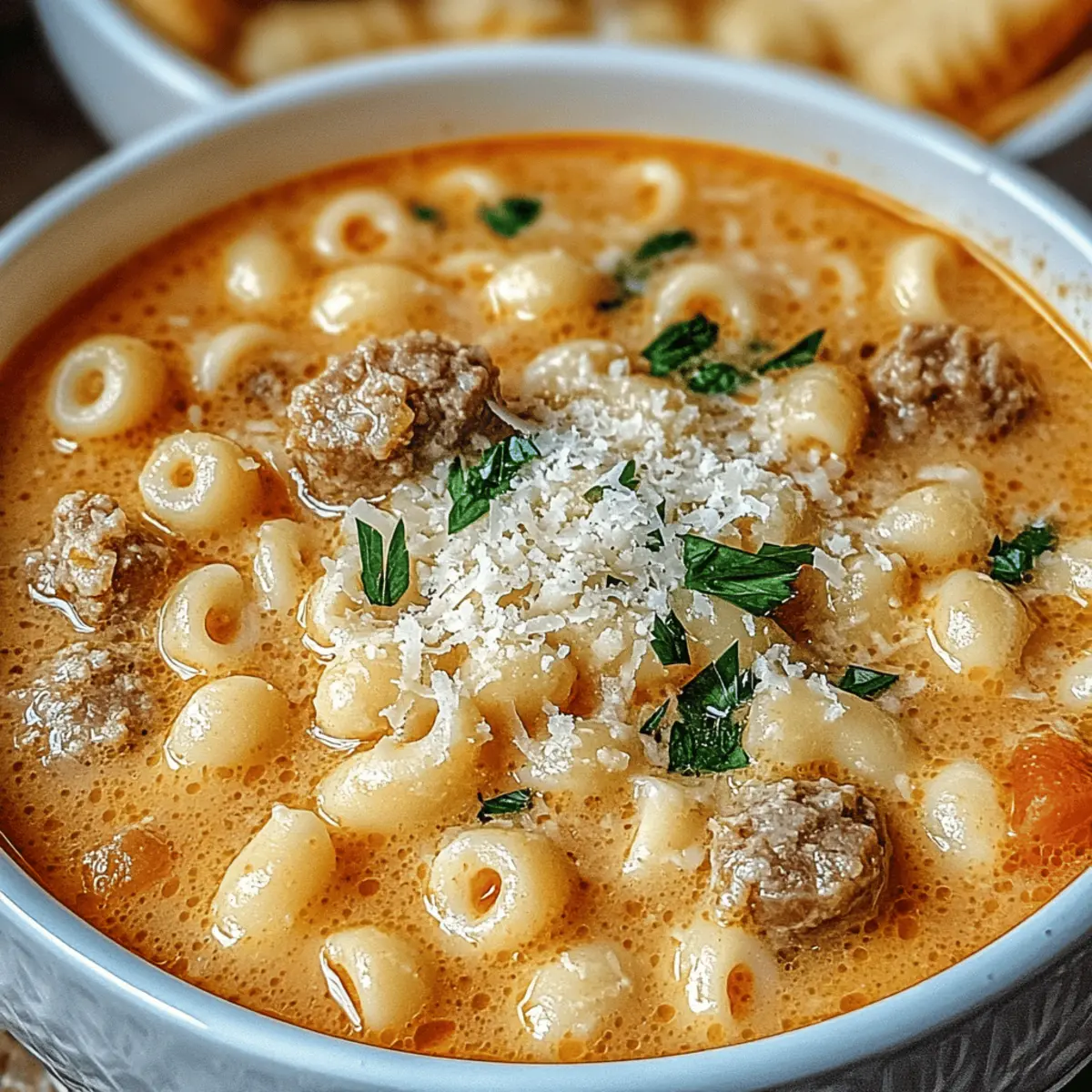 Creamy Parmesan Italian Sausage Ditalini Soup for Cozy Nights