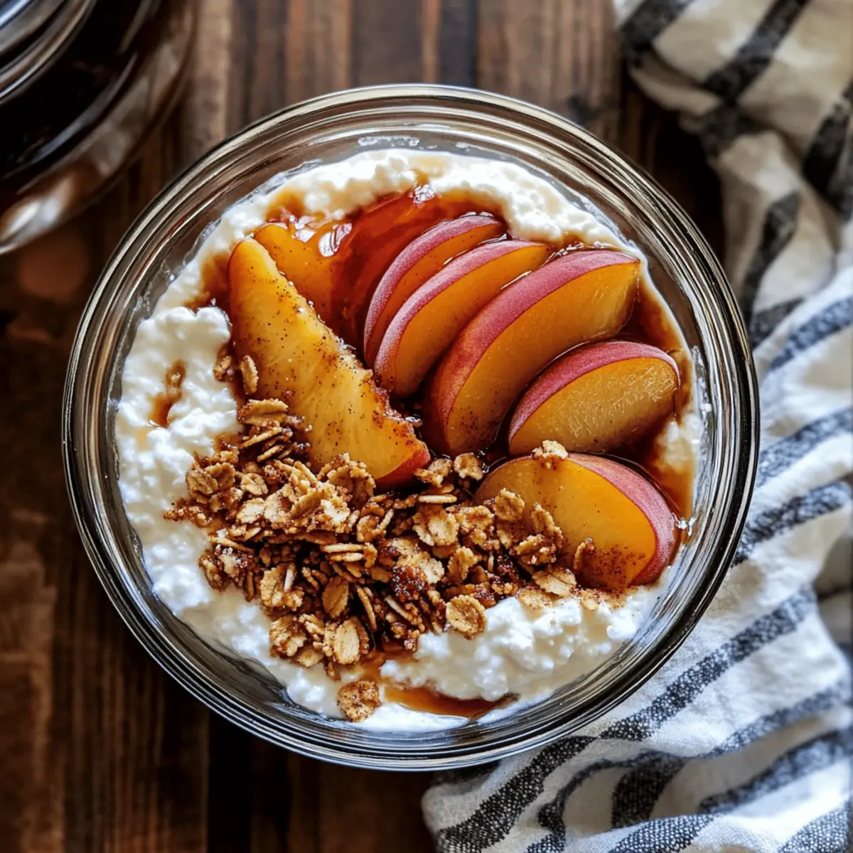 Peach Pie Cottage Cheese Bowls: A Creamy Morning Treat
