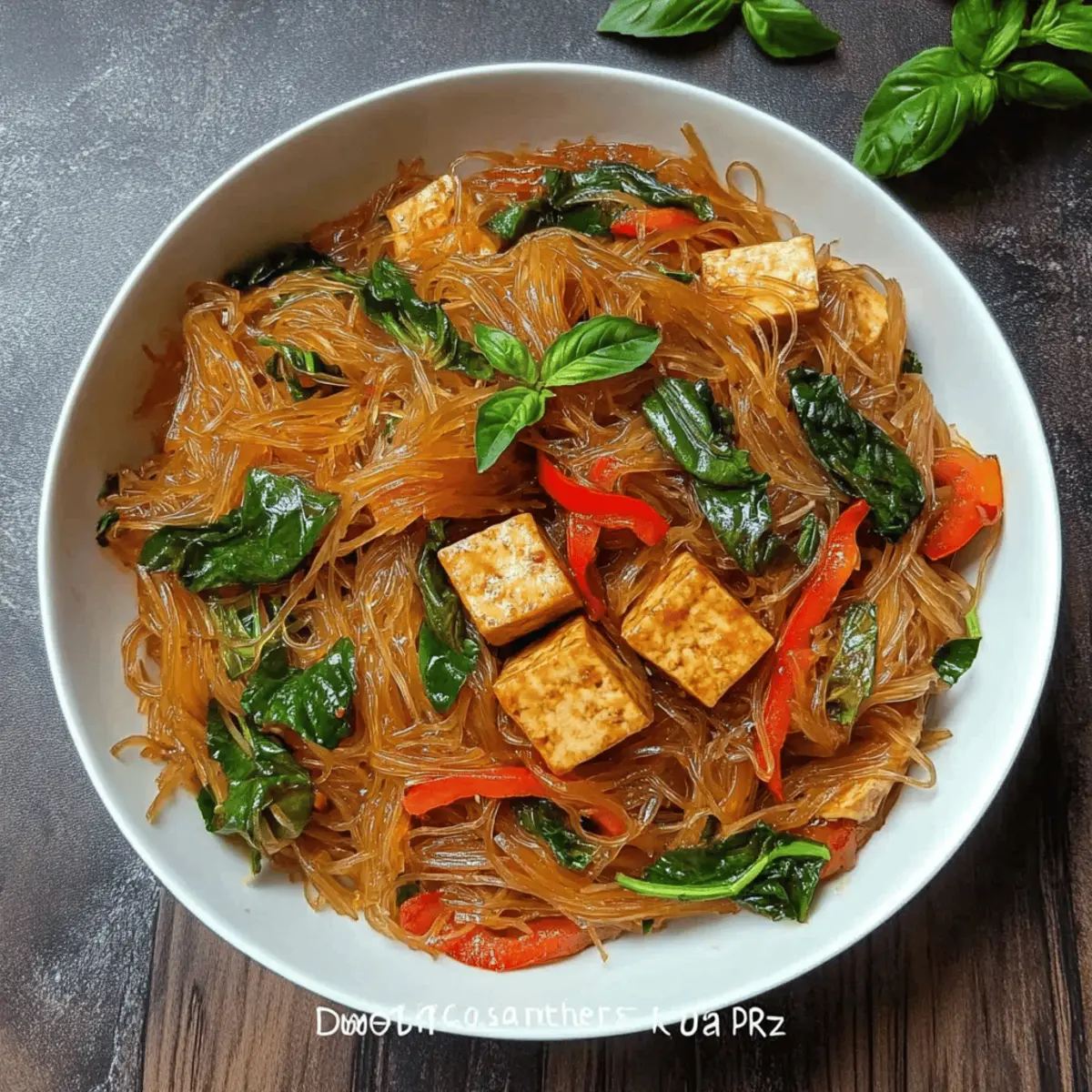 Basil and Tofu Vermicelli: A Flavorful Vegan Delight