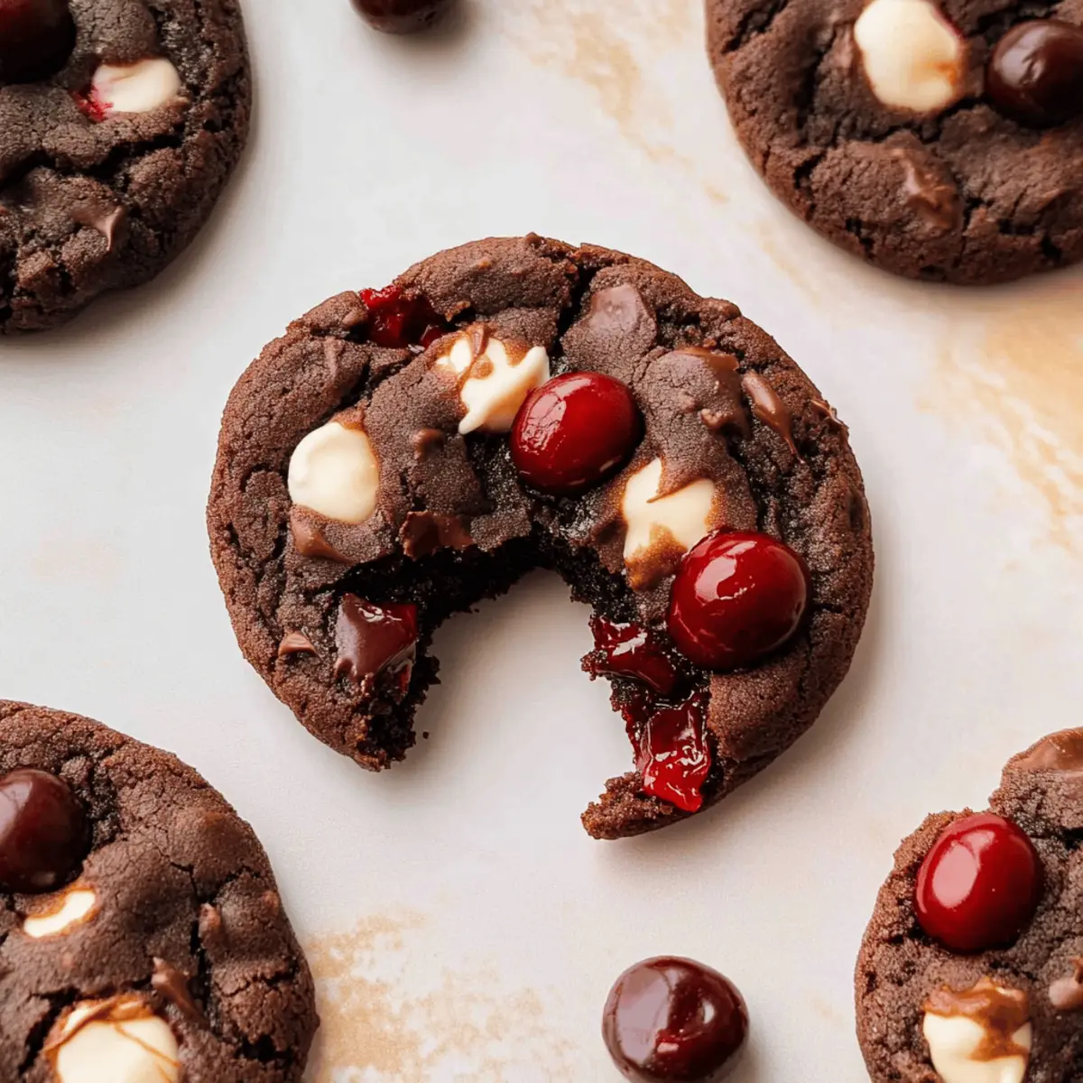Chewy Black Forest Cookies Bursting with Fresh Cherry Flavor
