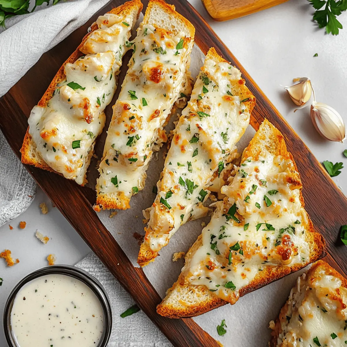 Indulgent Chicken Alfredo Garlic Bread Everyone Will Love