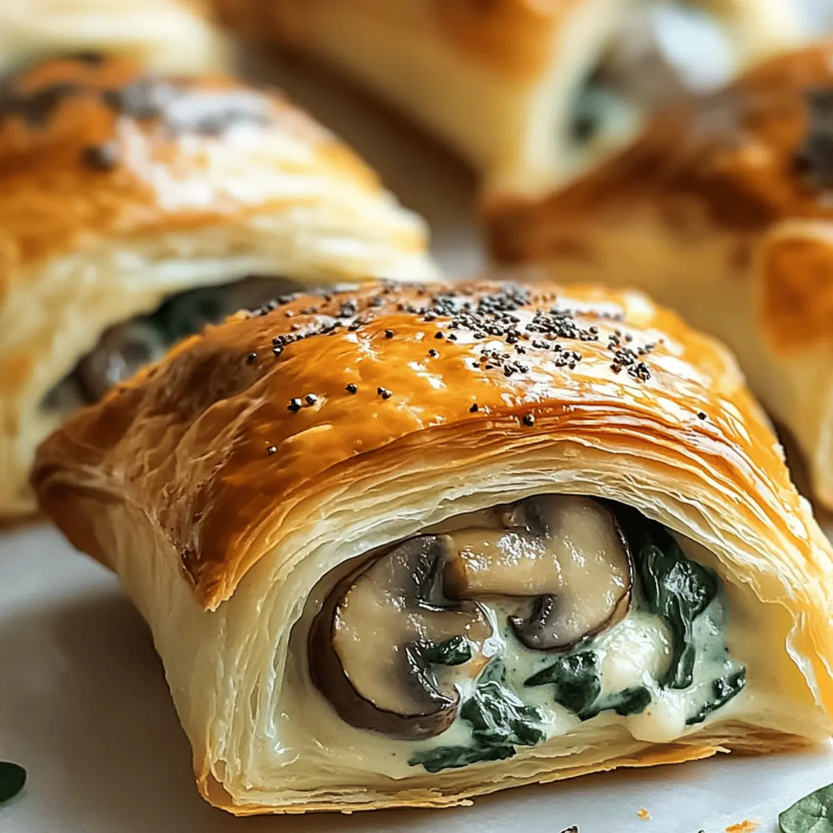 Creamy Mushroom & Spinach Stuffed Pastry Bites for Easy Entertaining
