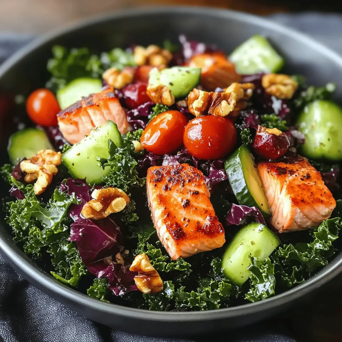 Savory Salmon Kale Salad: A Quick, Healthy Delight