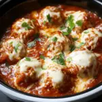 Slow Cooker Chicken Parm Meatballs