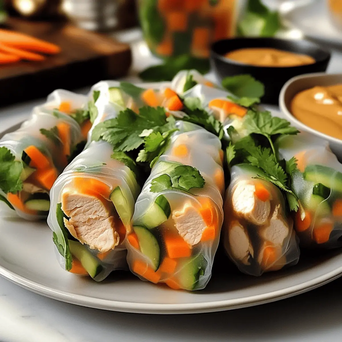 Delicious Chicken & Veggie Rice Paper Rolls for Fresh Flavor