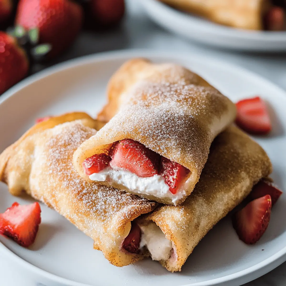 Crispy Strawberry Cheesecake Chimichangas You’ll Love