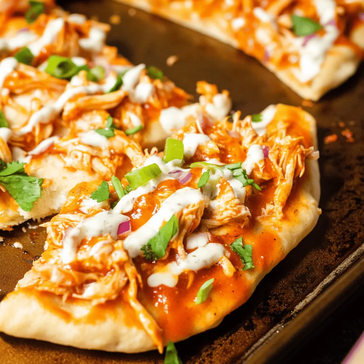 Crispy Buffalo Chicken Flatbread That’s Ready in 30 Minutes