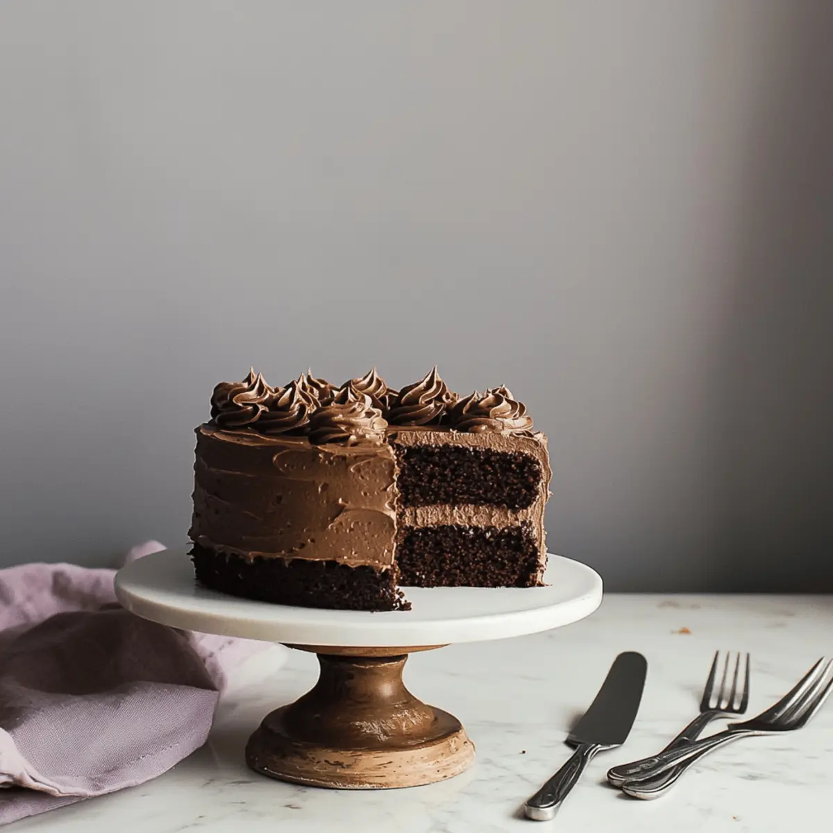 Irresistibly Moist Chocolate Cake for Two Perfect for Sharing