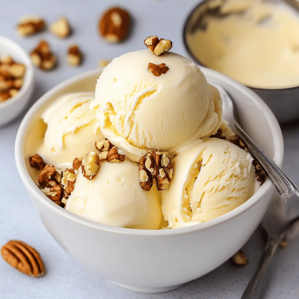 Creamy Vanilla Ice Cream with Nuts Recipe for Sweet Nostalgia
