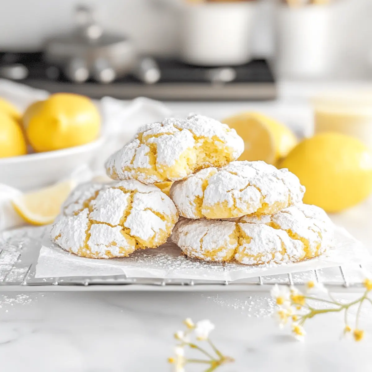Lemon Crinkle Cookies – Soft, Chewy Delights to Brighten Your Day