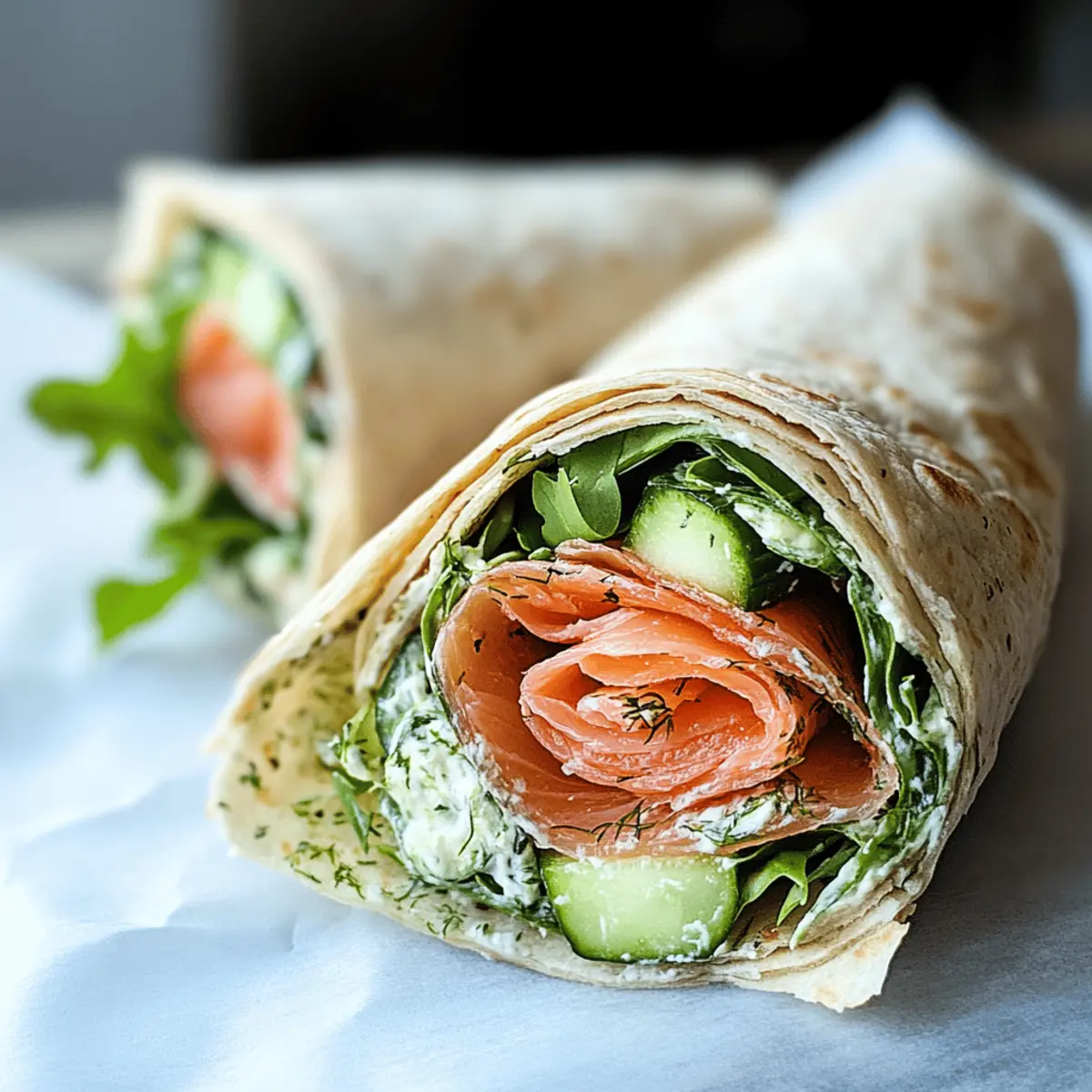 Delicious Salmon Wrap with Creamy Lemon-Dill Spread