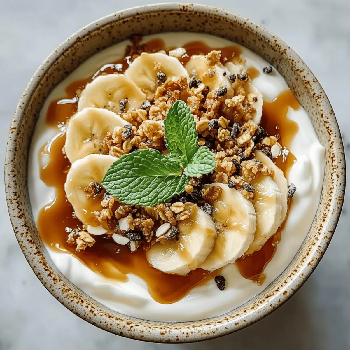 Salted Caramel Banana Yogurt Bowl: Healthy Morning Bliss