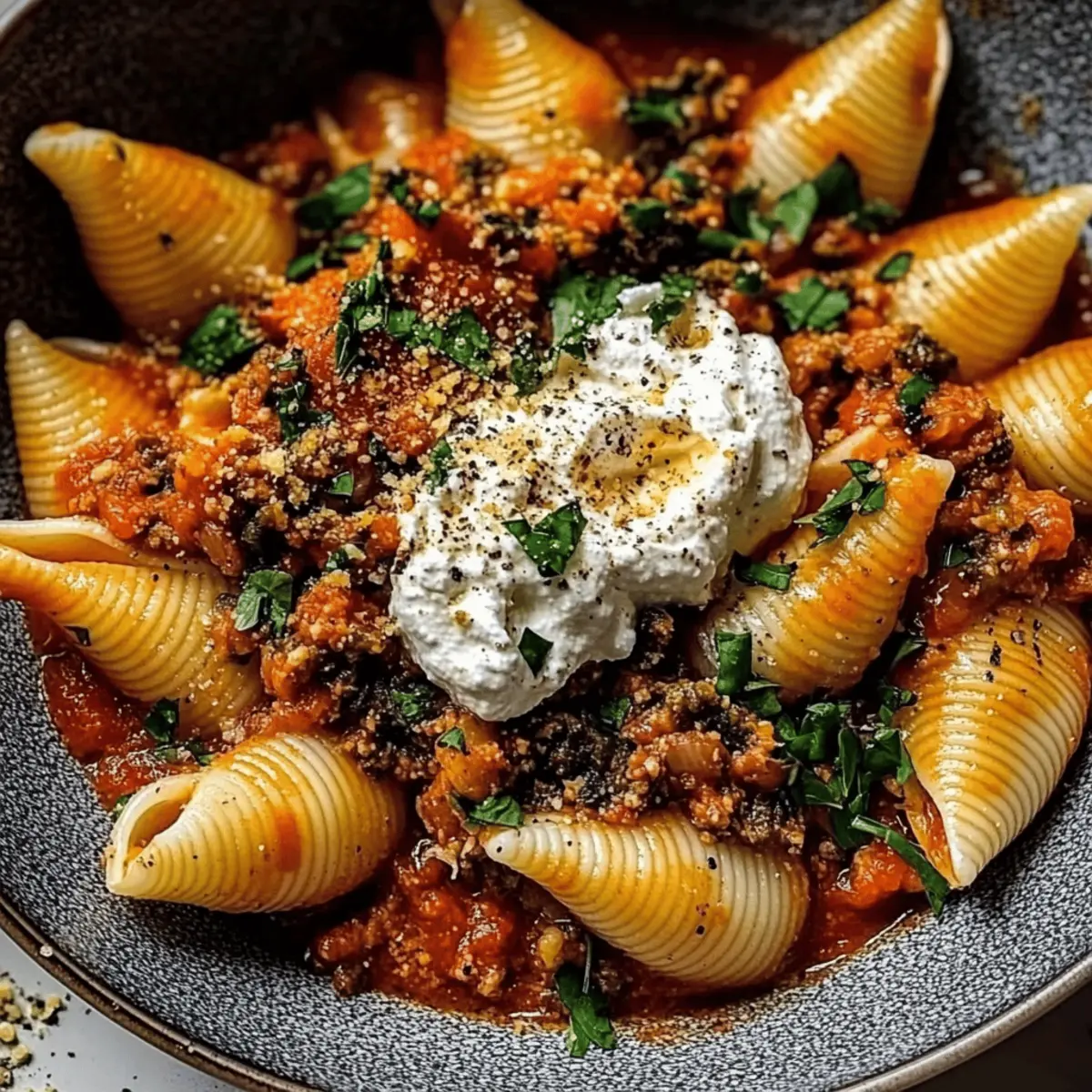 Spicy Unstuffed Shells with Whipped Ricotta in 30 Minutes