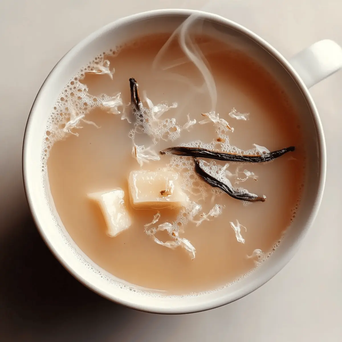 Creamy Vanilla Jasmine Milk Tea for a Soothing Sip