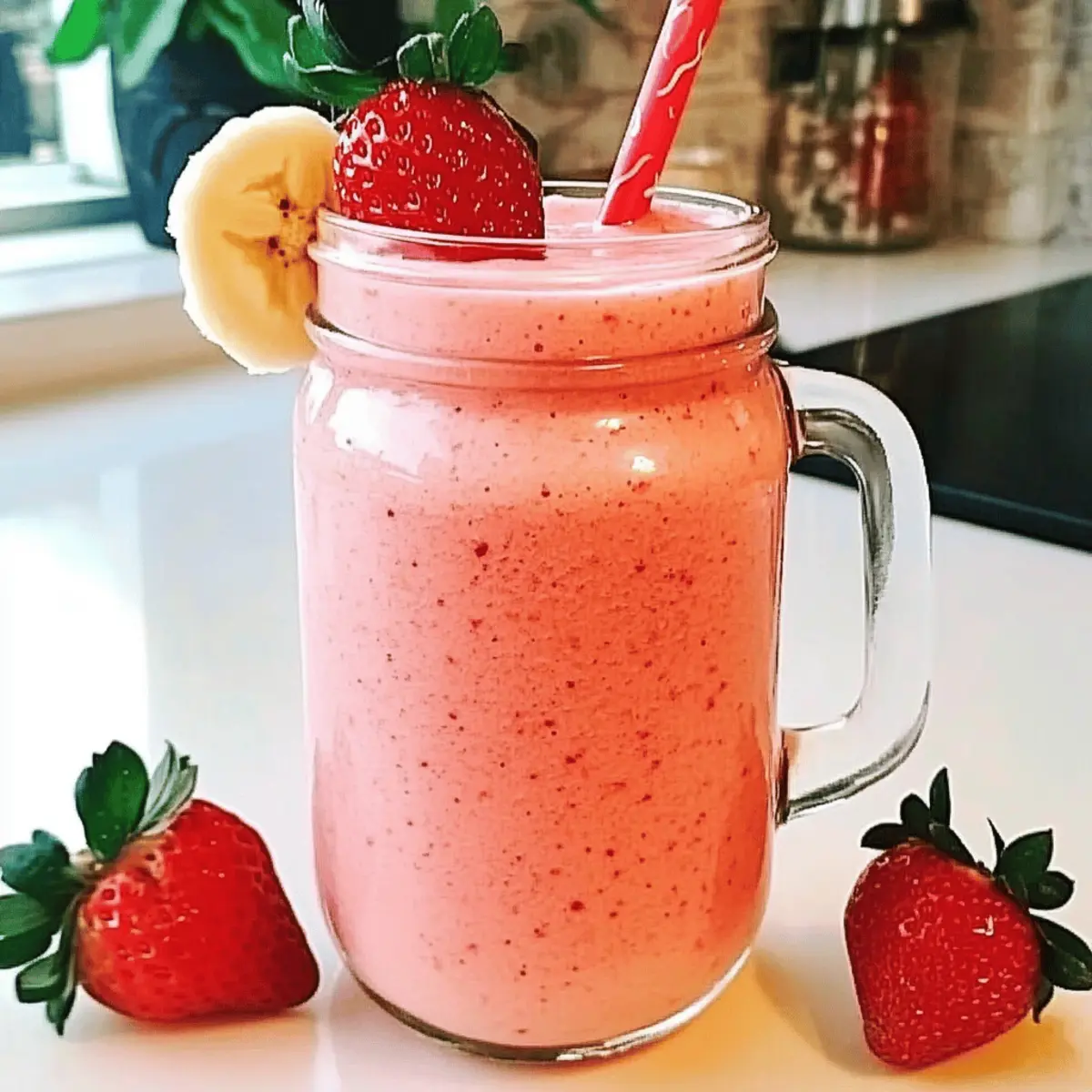 Creamy Strawberry Banana Smoothie with Coconut Milk Bliss