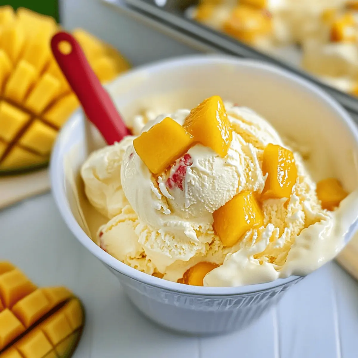 Homemade Mango Ice Cream