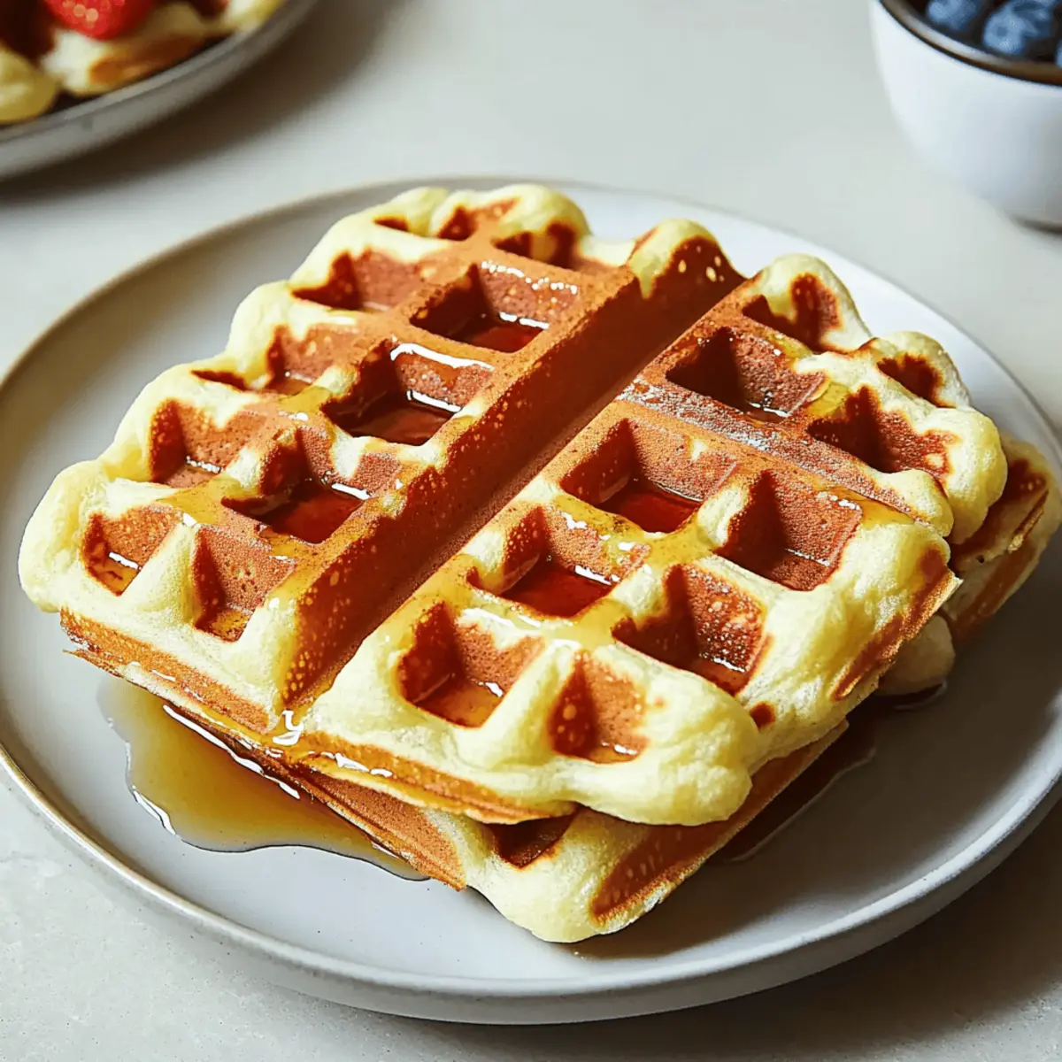 Classic Waffles: Irresistibly Fluffy Homemade Breakfast Bliss