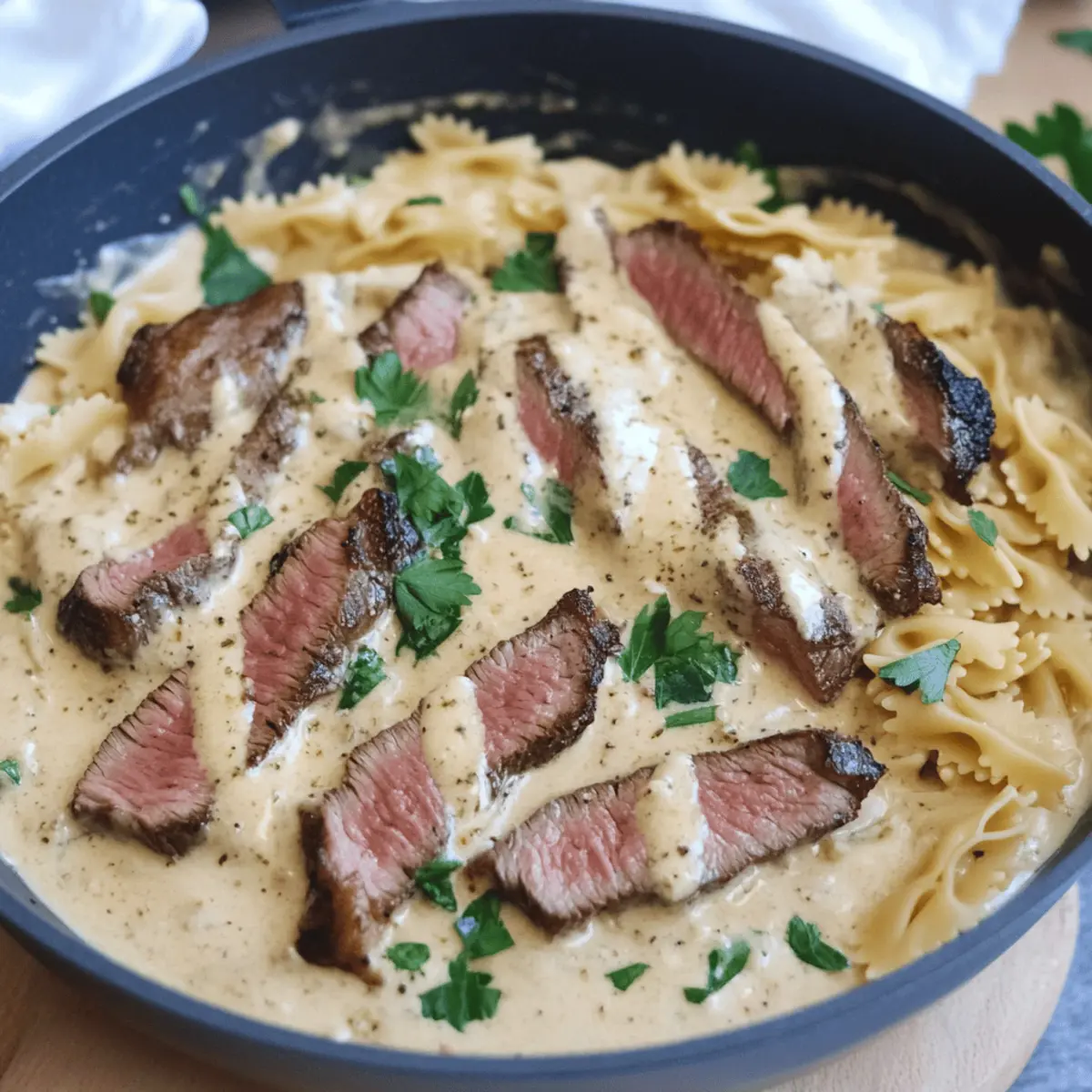 Savor the Creaminess of Steak Pasta Alfredo Tonight