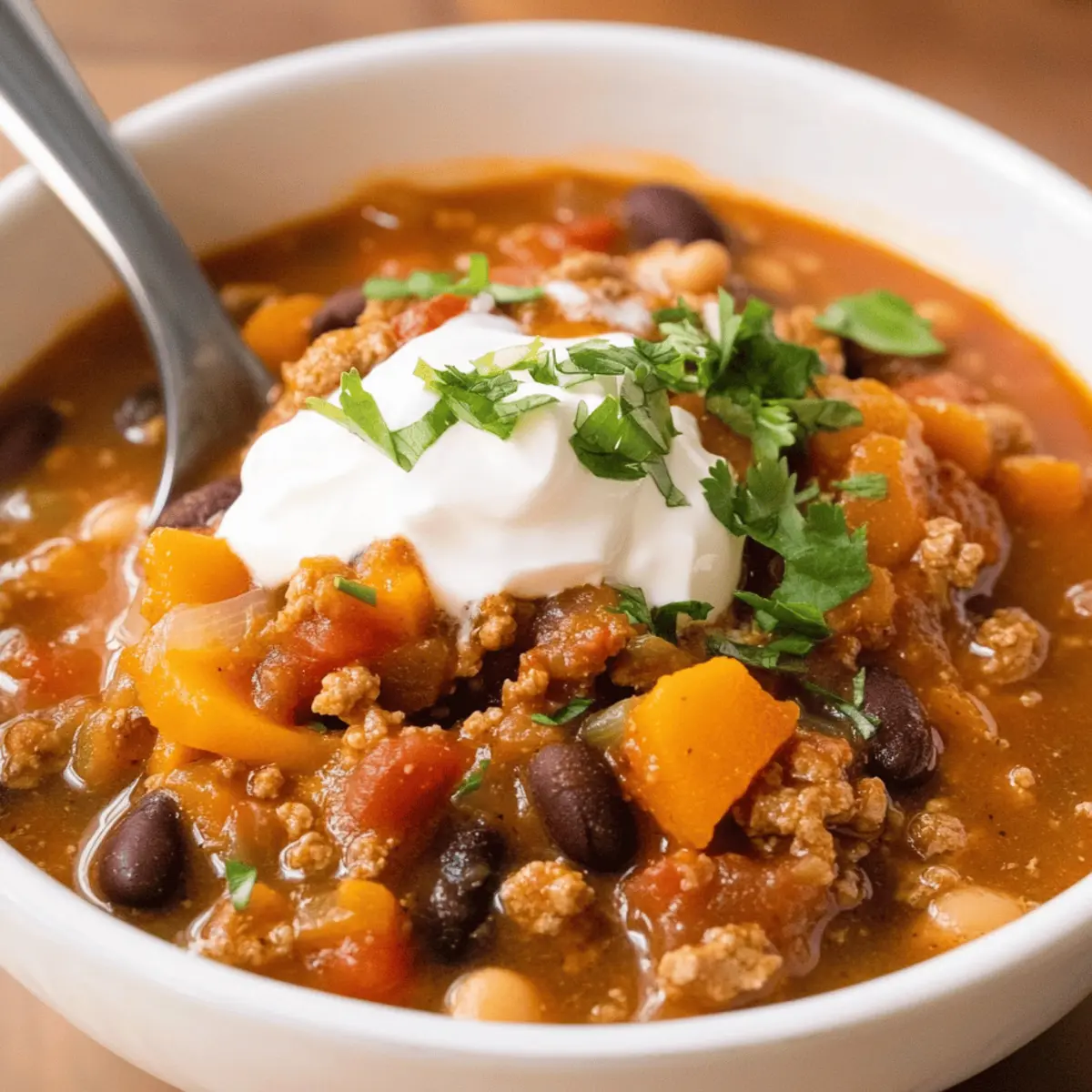 Hearty Butternut Squash Turkey Chili for Cozy Nights