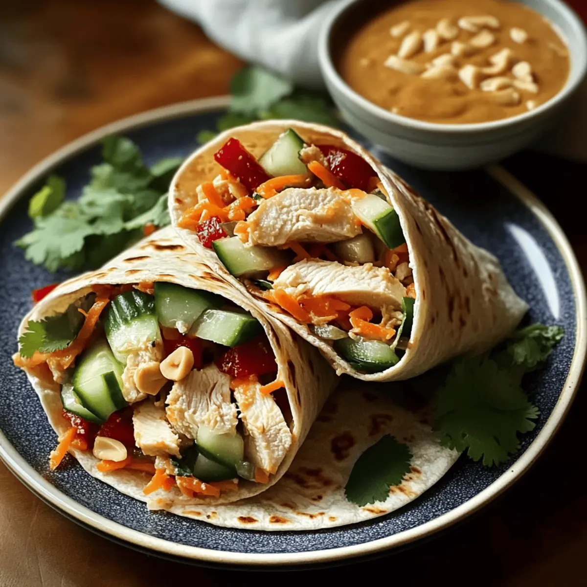Thai Peanut Chicken Wraps That Will Change Your Lunch Game
