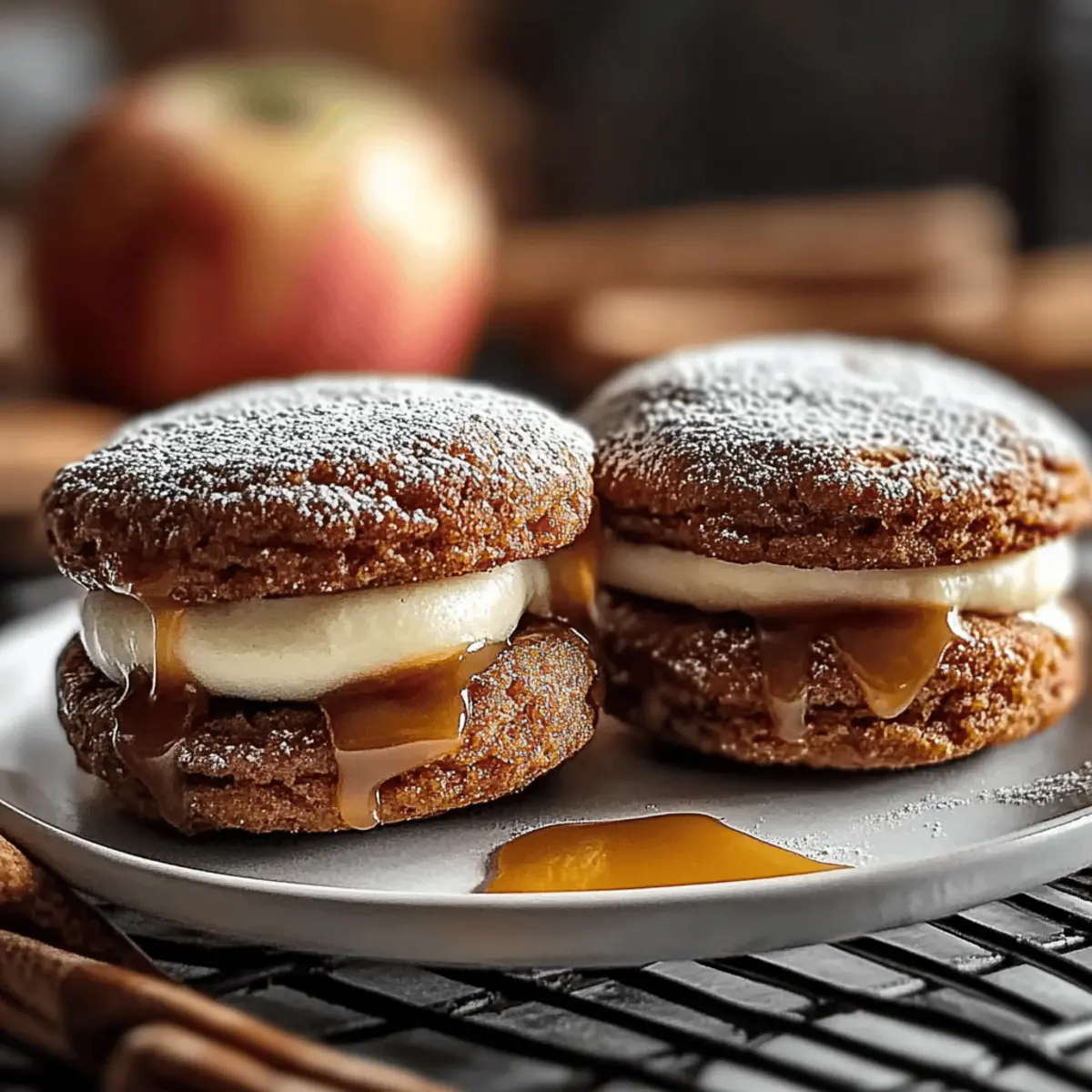 Apple Cider Whoopie Pie Cookies with Caramel for Cozy Gatherings