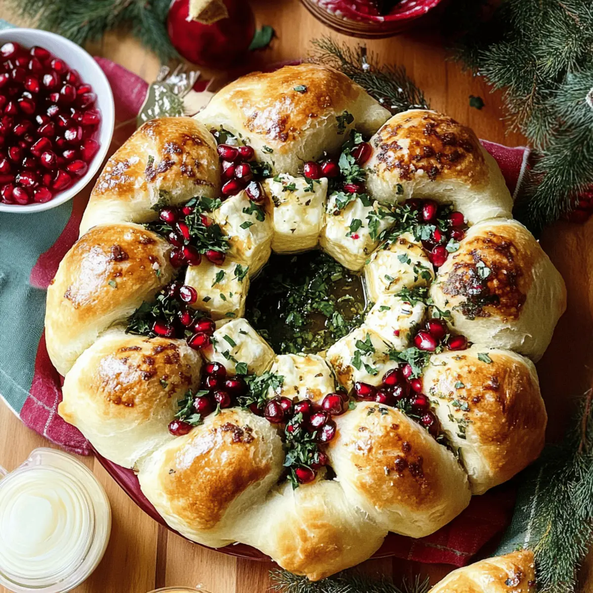 Irresistible Baked Brie and Bread Wreath for Festive Gatherings