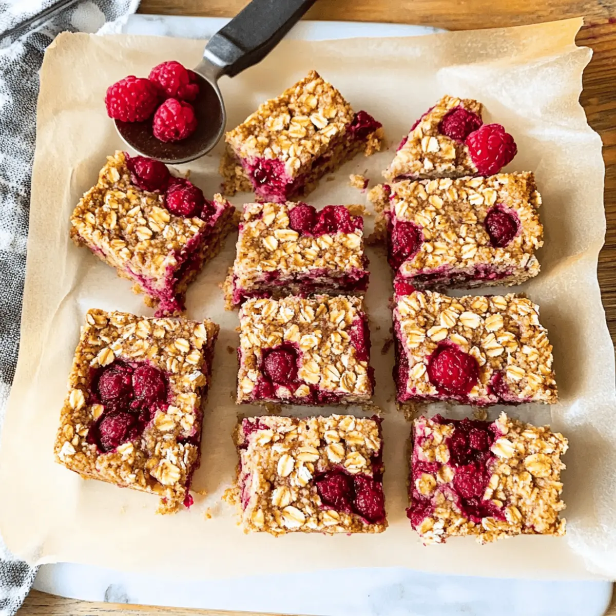 Delicious Bananen-Haferflocken-Riegel mit Himbeeren – Guilt-Free Treat