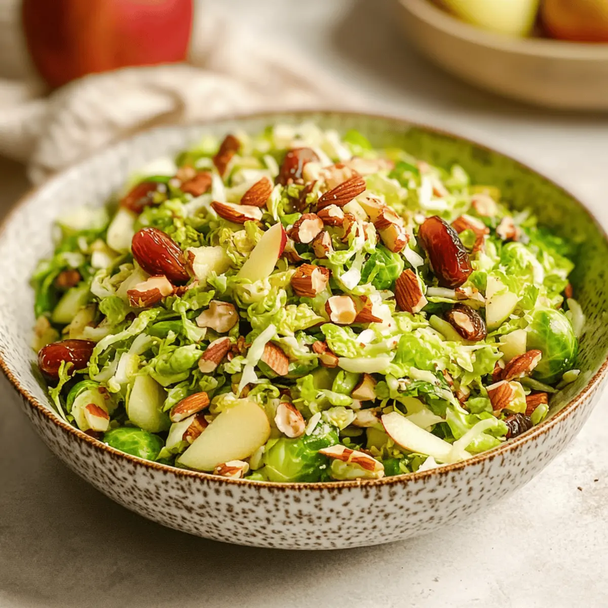 Brussels Sprouts Salad with Apples for Crunchy Goodness