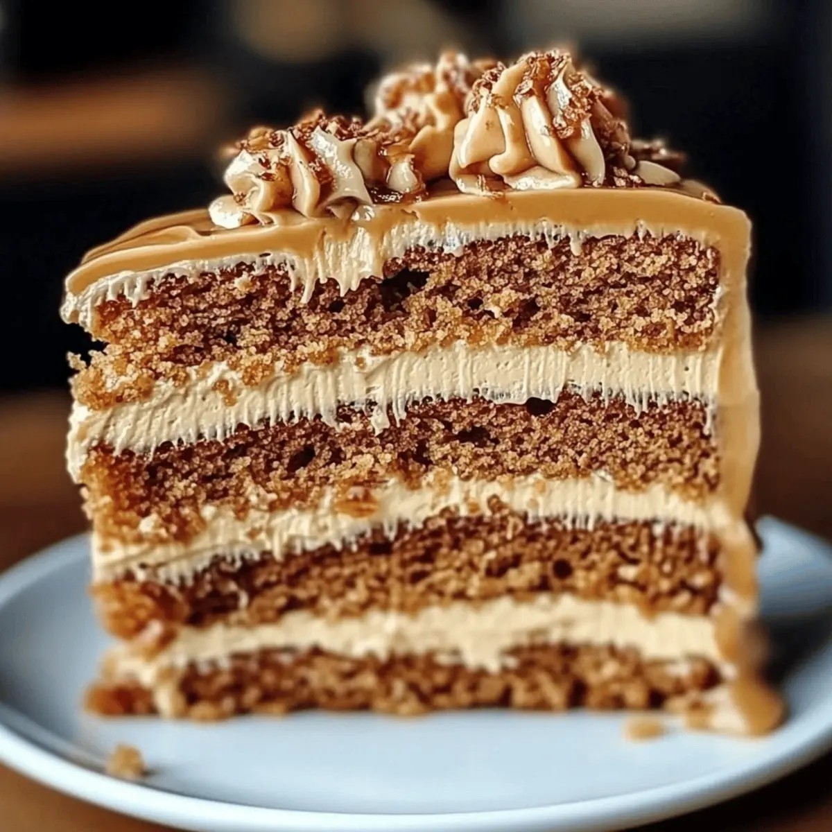 Indulge in This Fluffy Caramel Coffee Buttercream Cake