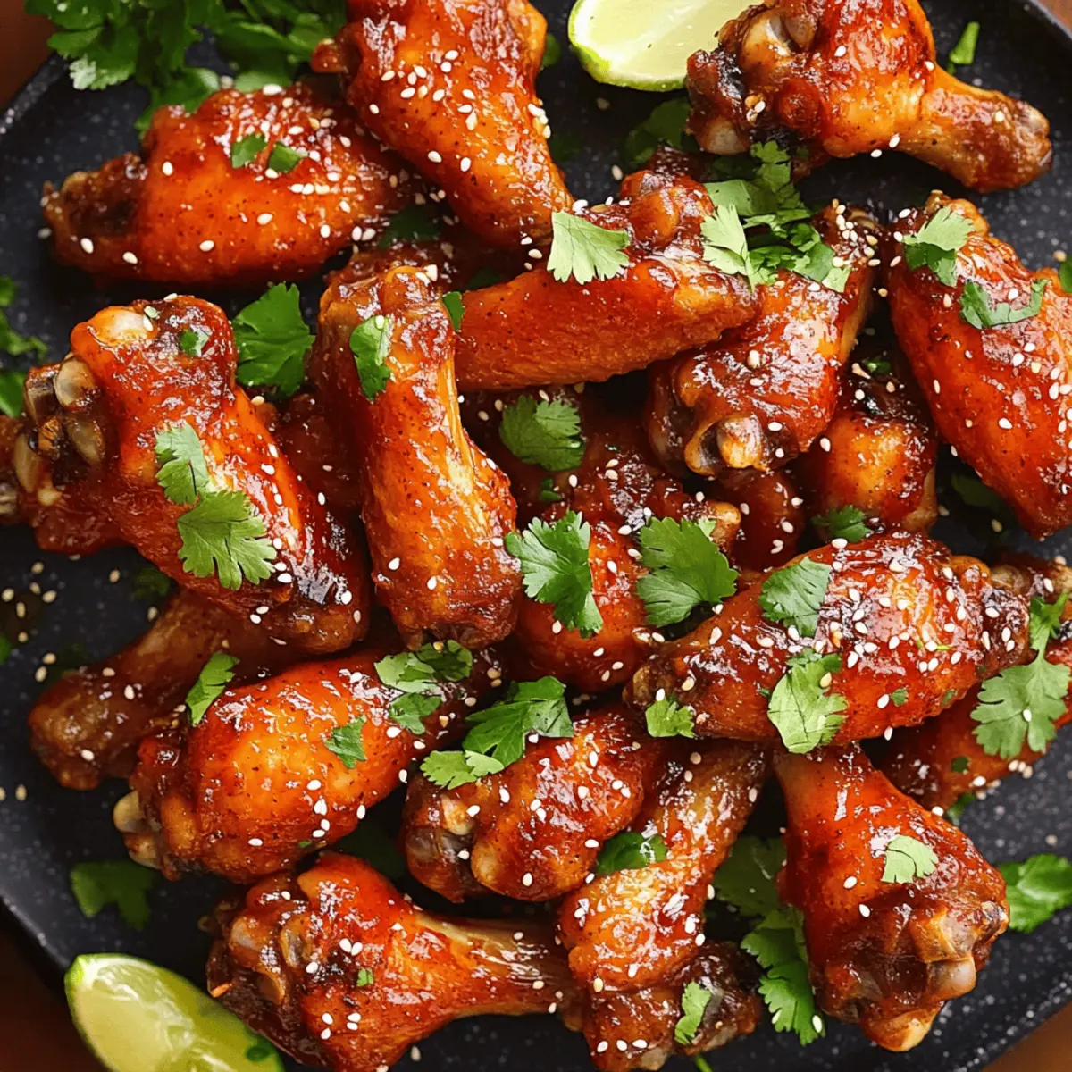 Savory Chicken Wings with Sweet Sriracha Sauce Bliss