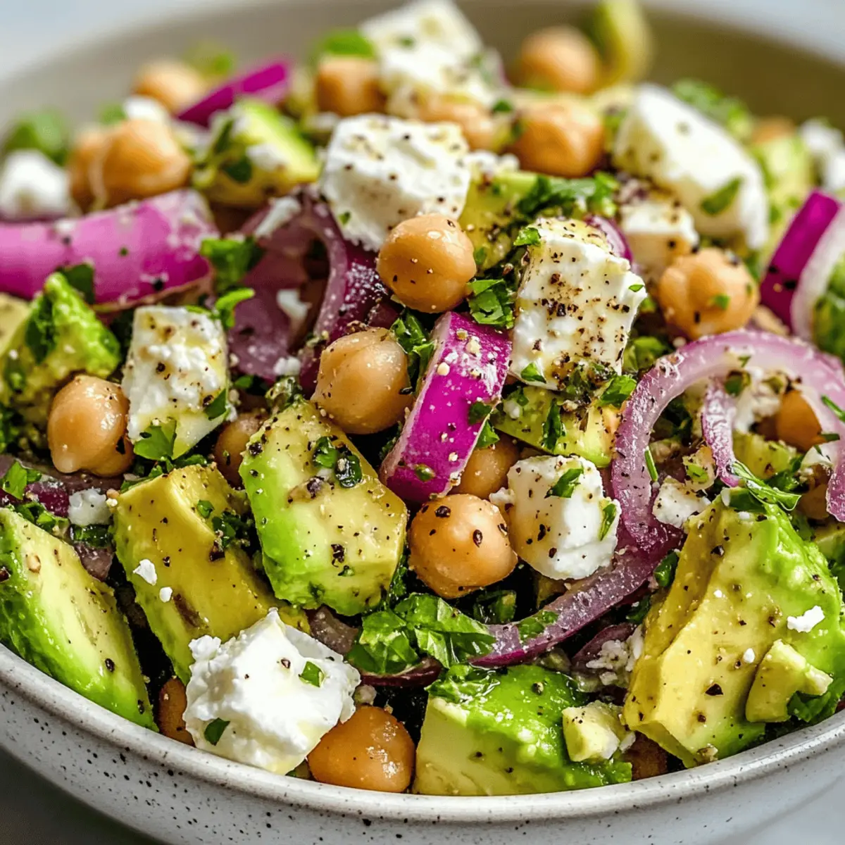 Zesty Chickpea Feta Avocado Salad for a Fresh Twist