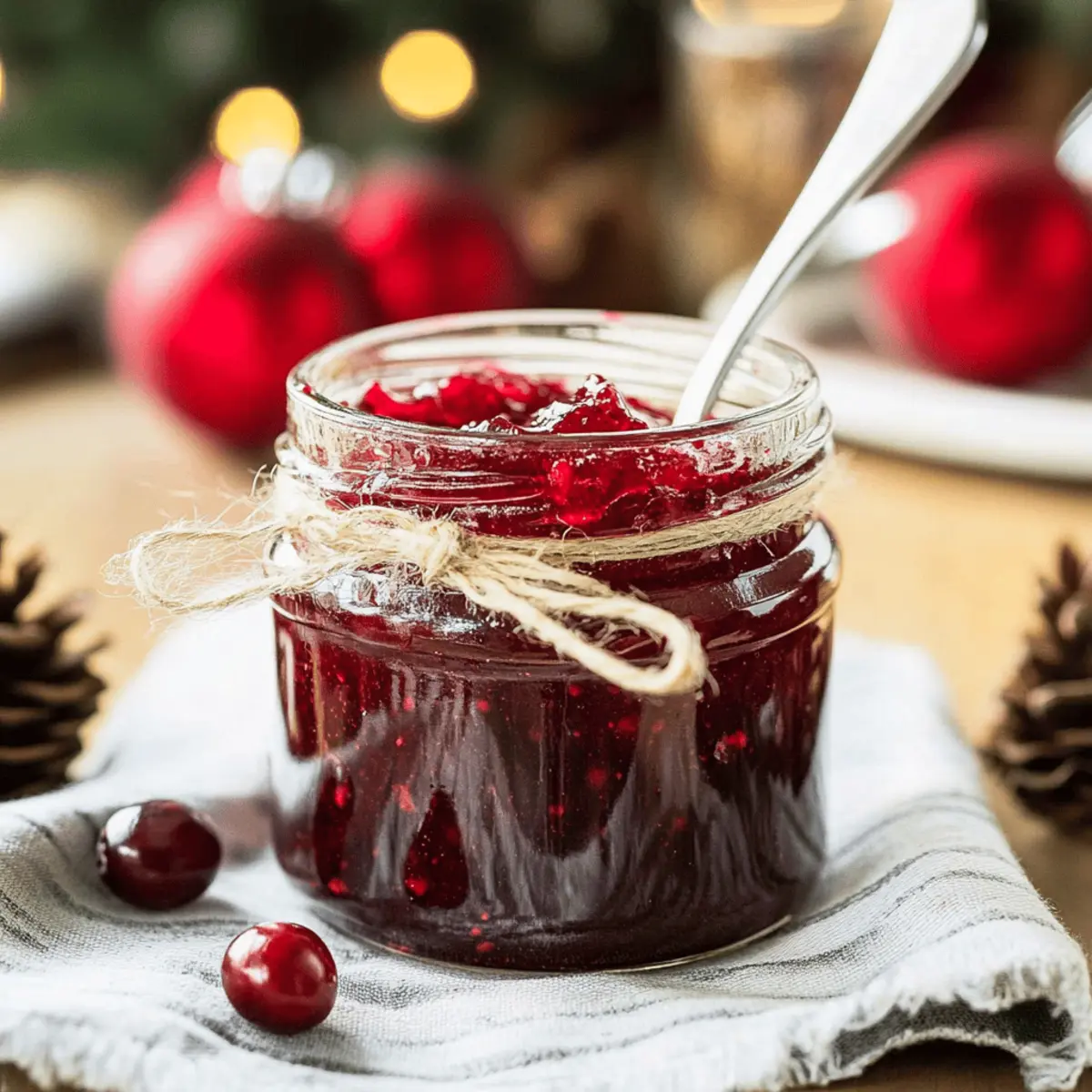 Delightful Christmas Jam with Strawberries and Cranberries