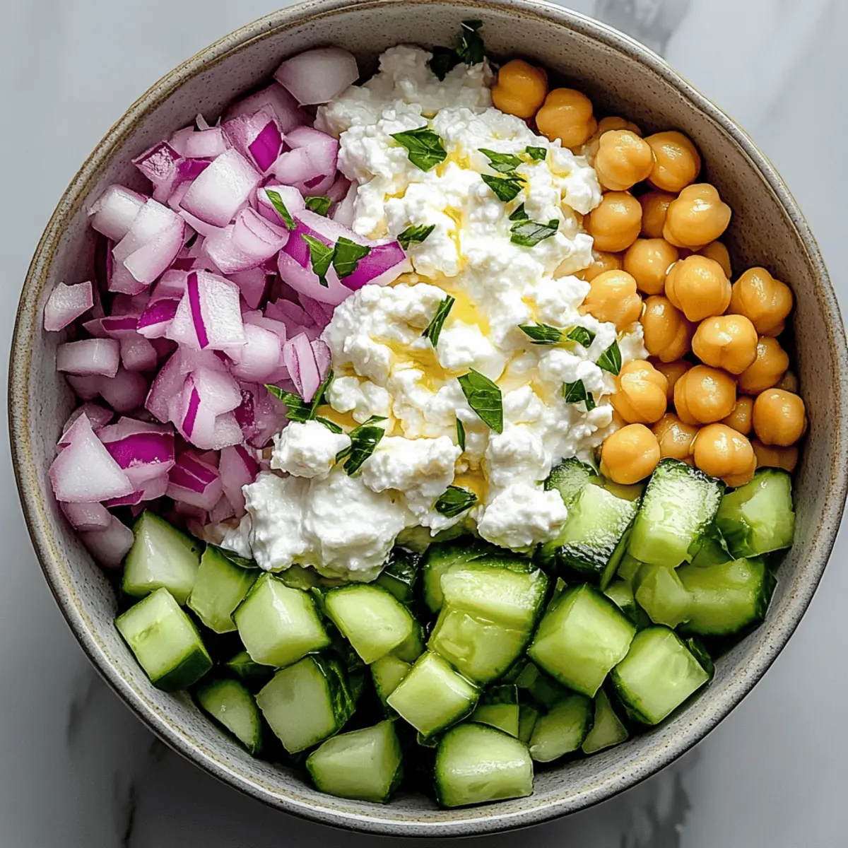 Cottage Cheese and Chickpea Salad: A Quick and Zesty Delight